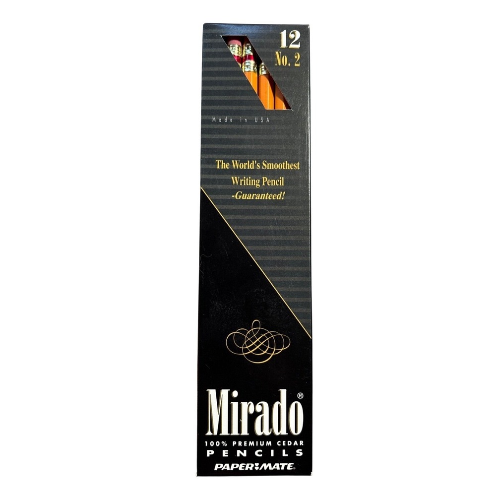 NEW Paper Mate Mirado No 2 Pencils 12 Count 100% Premium Cedar Vintage 2003 USA